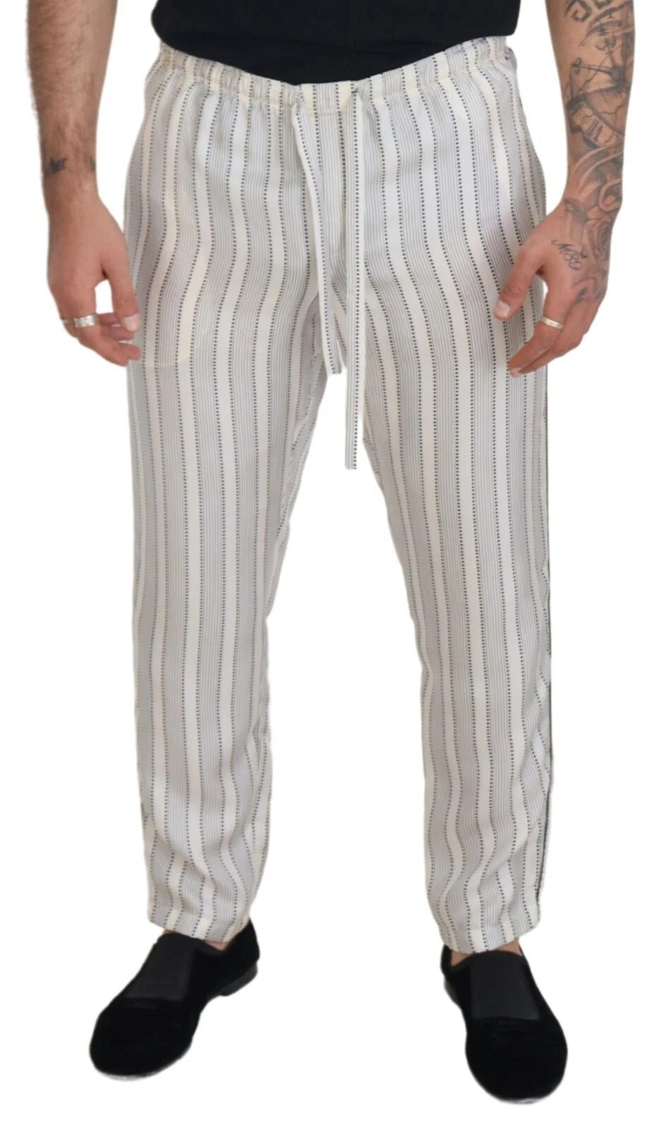 Pantalons Dolce & Gabbana Rayés blancs