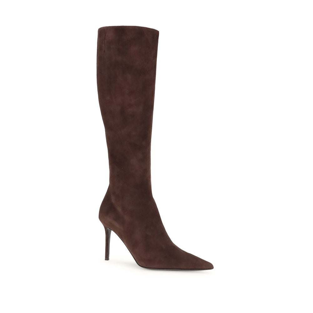 Bottines en cuir italiennes beiges