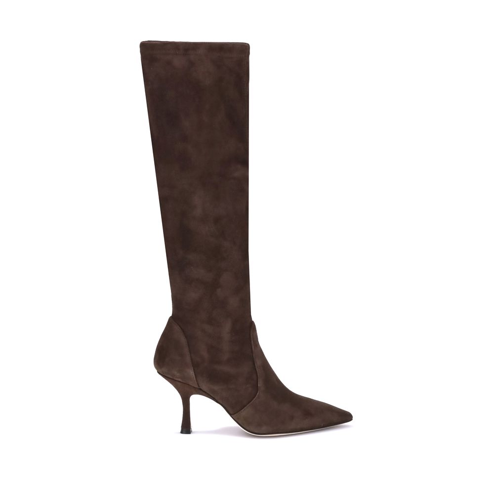 Bottines Stuart Weitzman suédées noires