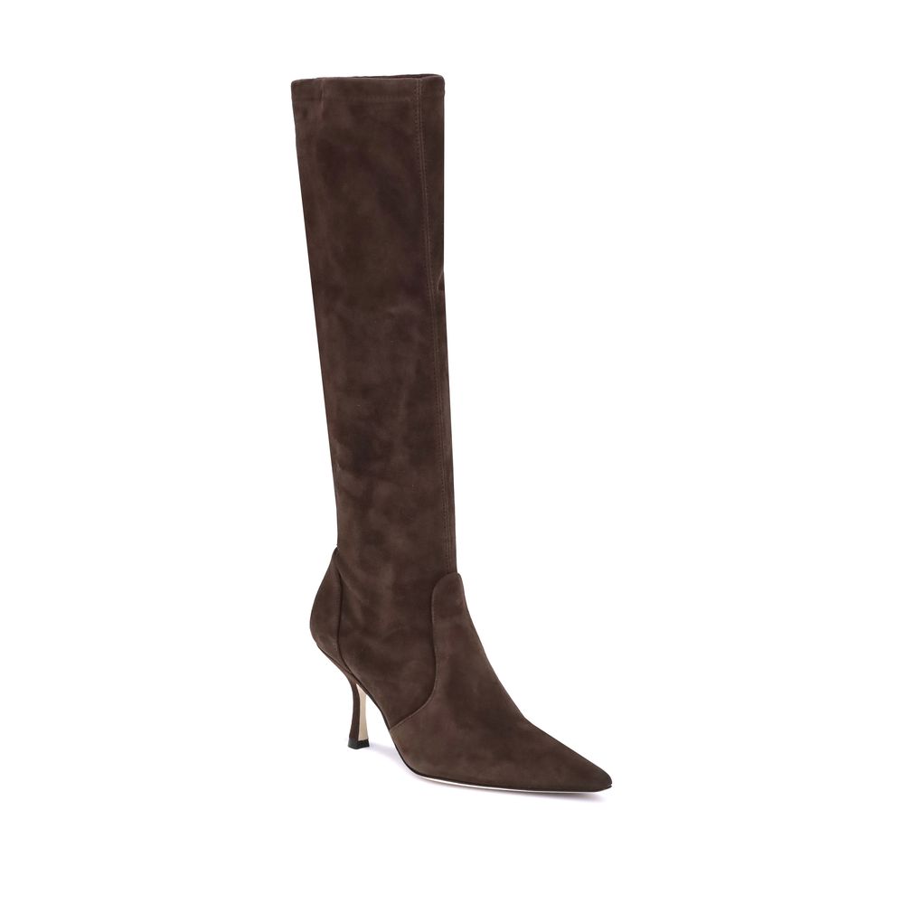 Bottines Stuart Weitzman suédées noires
