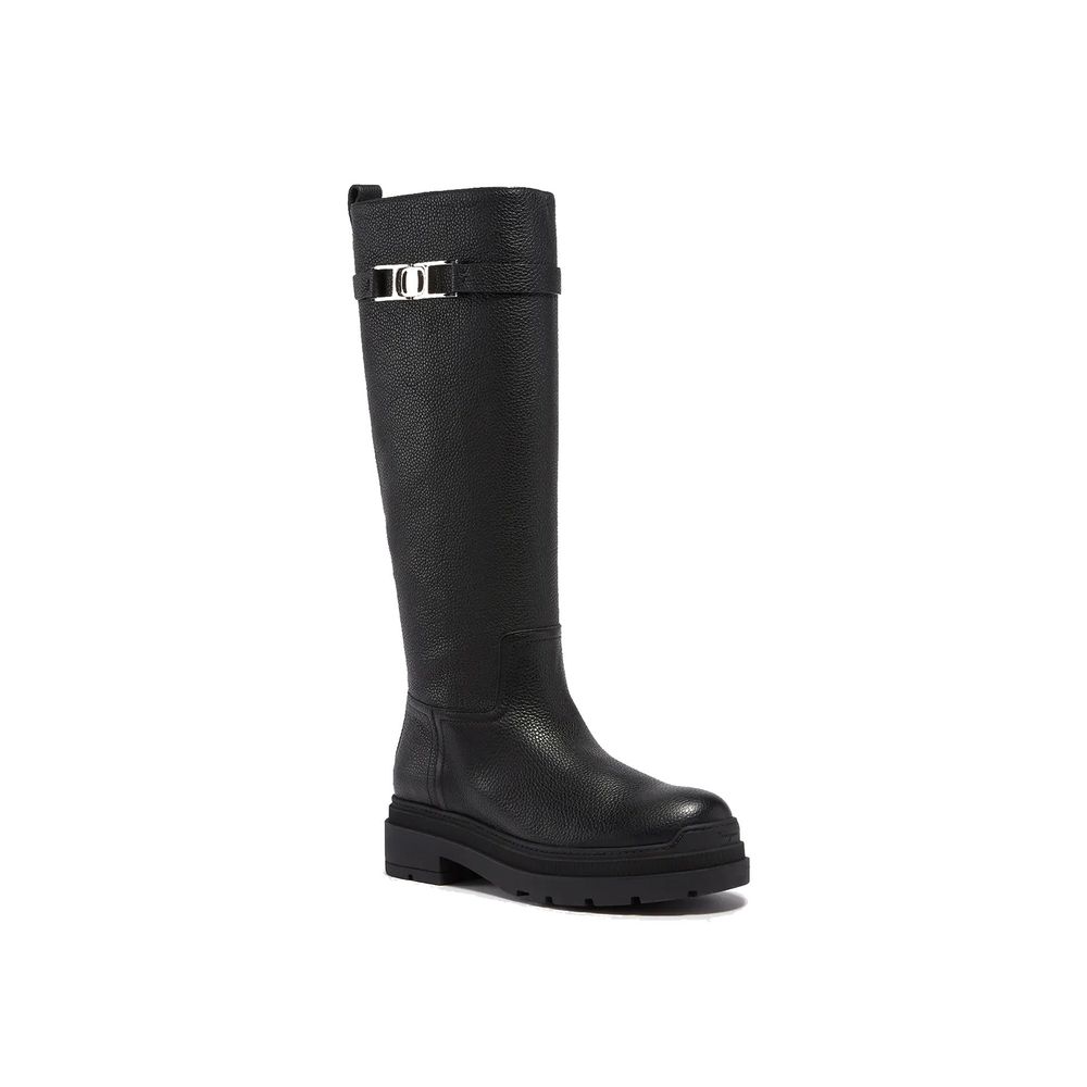 Bottines en cuir femmes noires