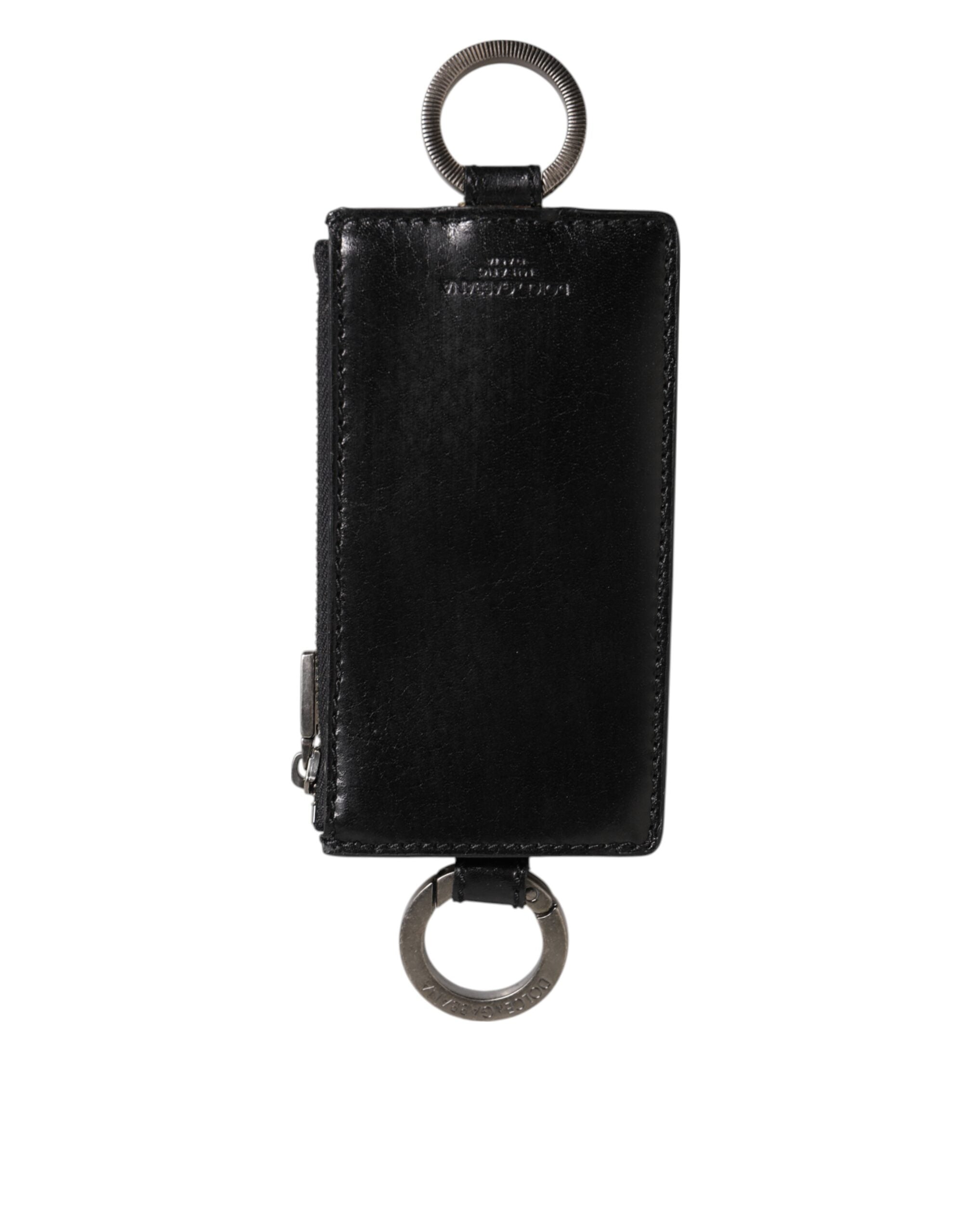 Lanyard Dolce & Gabbana en cuir noir