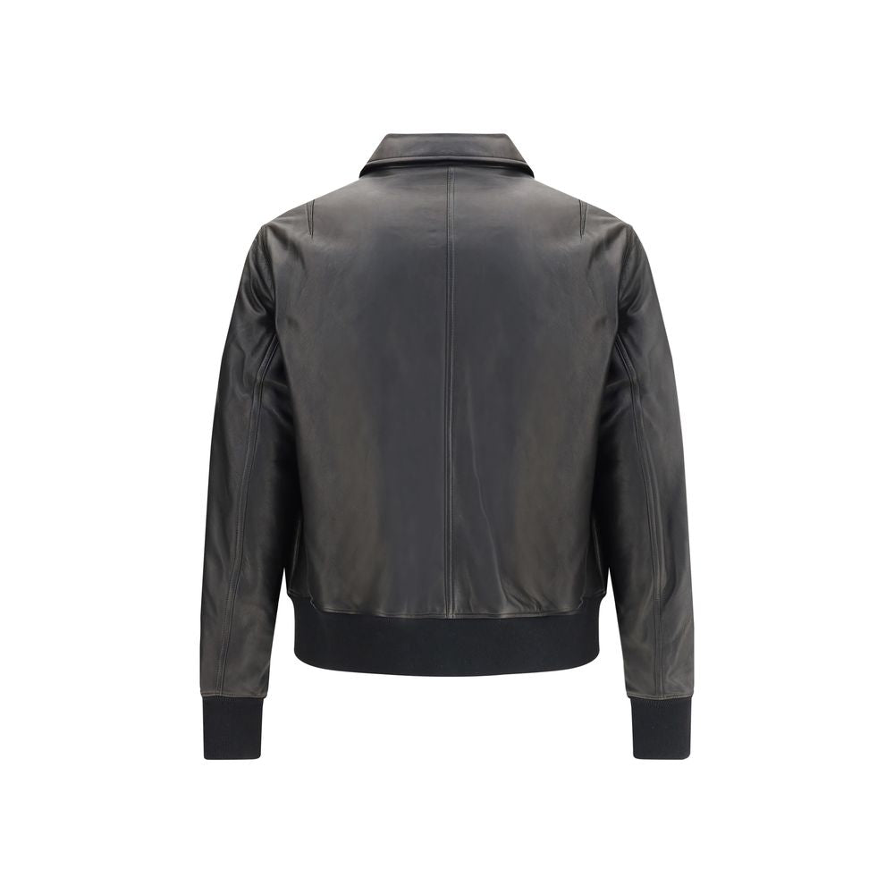 Veste en cuir Belstaff Pilot noire