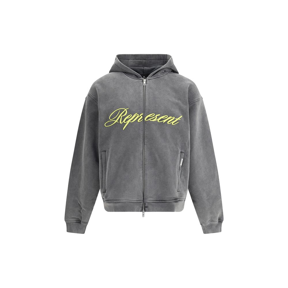 Hoodie Represent zip-up gris