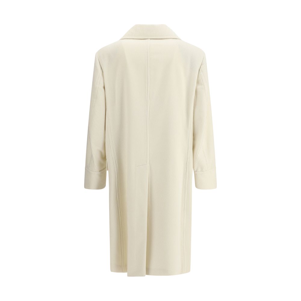 Manteau Brunello Cucinelli ribbé beige