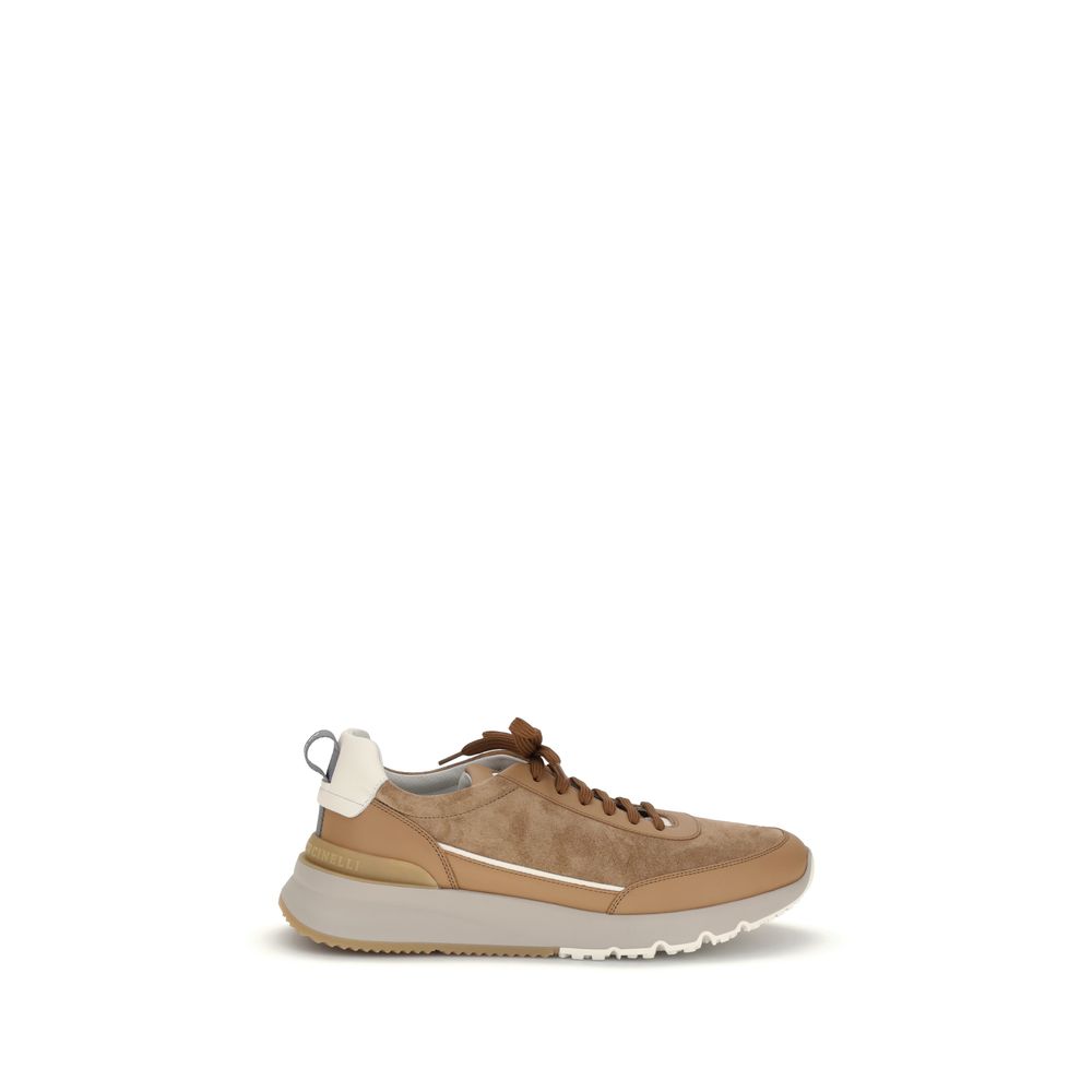 Baskets Brunello Cucinelli en cuir blanches