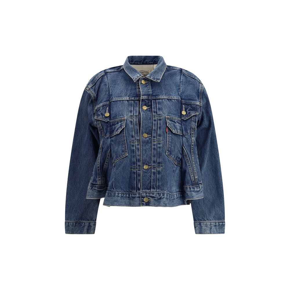 Veste Sacai X Levi's denim bleu