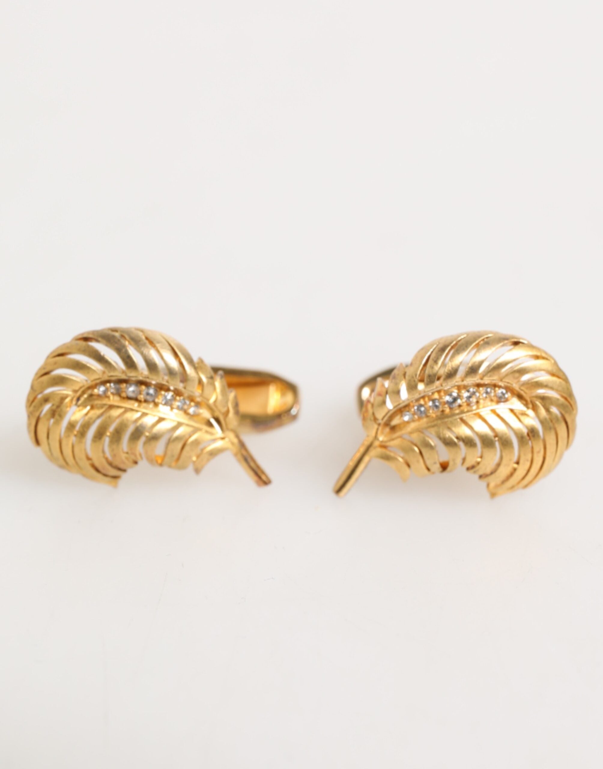 Boutons de manchette Dolce & Gabbana feuilles dorées