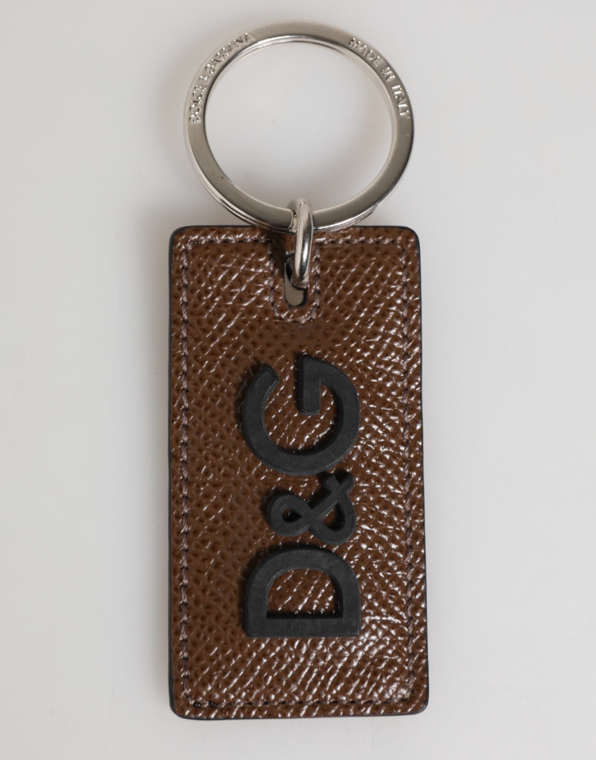 Porte-clés Dolce & Gabbana en cuir marron