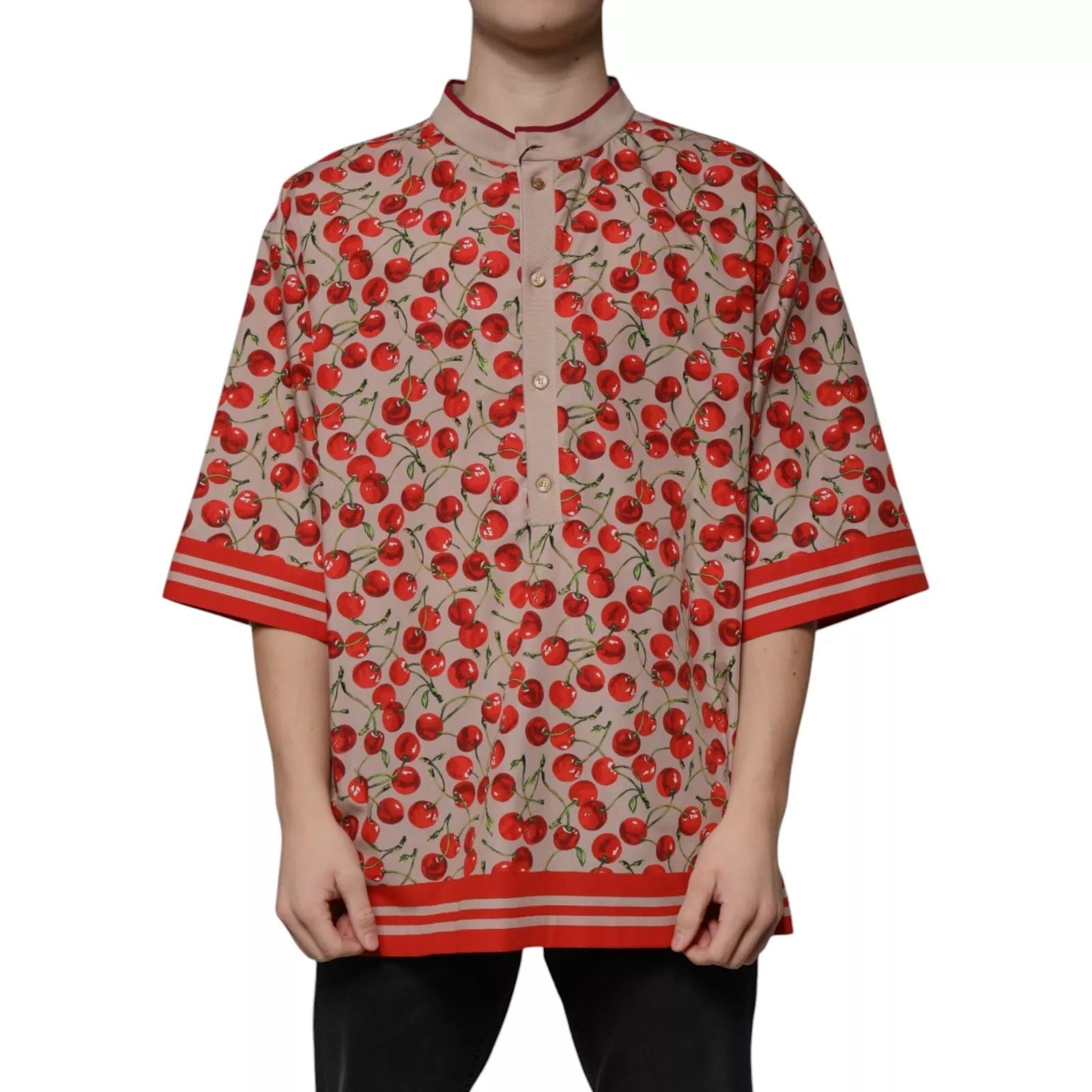 Chemise Dolce & Gabbana beige cerise