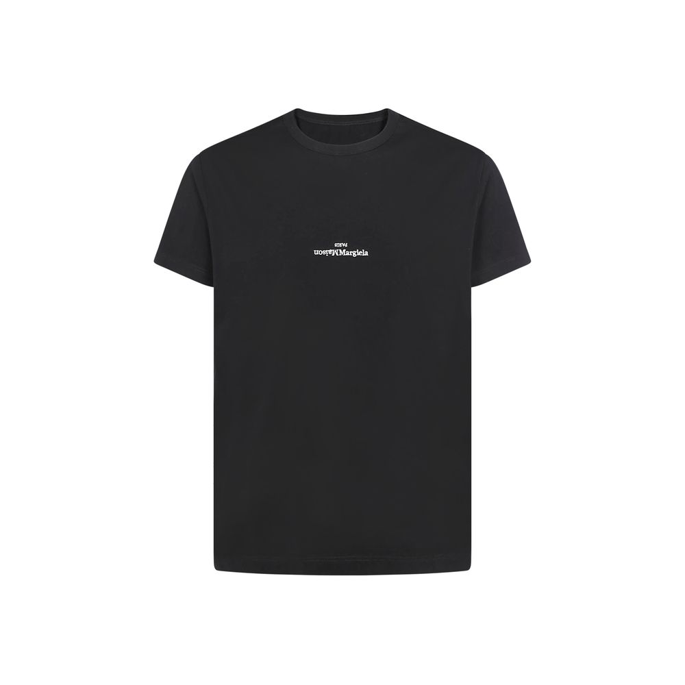 T-shirt Maison Margiela monogramme contrasté blanc