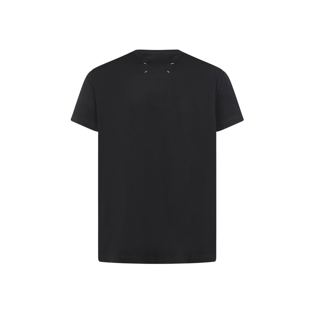 T-shirt Maison Margiela monogramme contrasté blanc