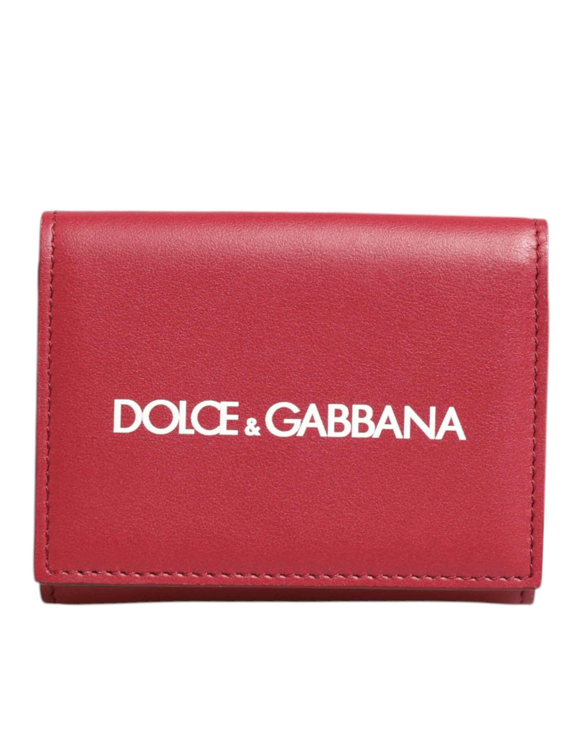 Porte-cartes Dolce & Gabbana trifold rouge