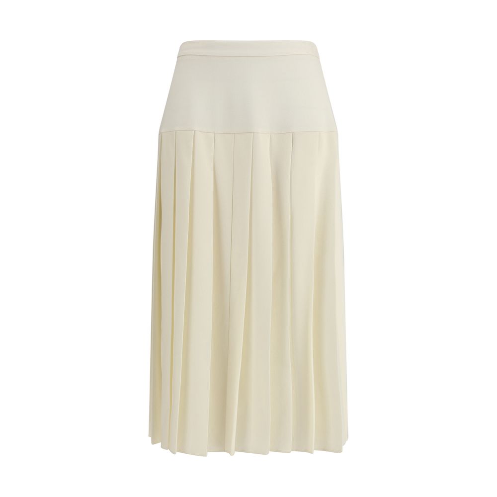 Jupe midi Alessandra Rich plissée noire