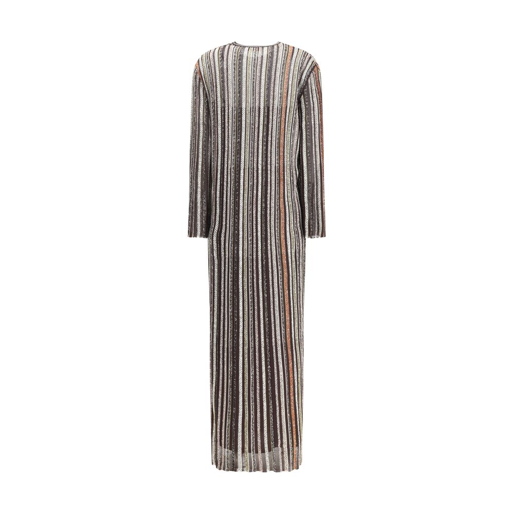 Robe Missoni longue à rayures bleue