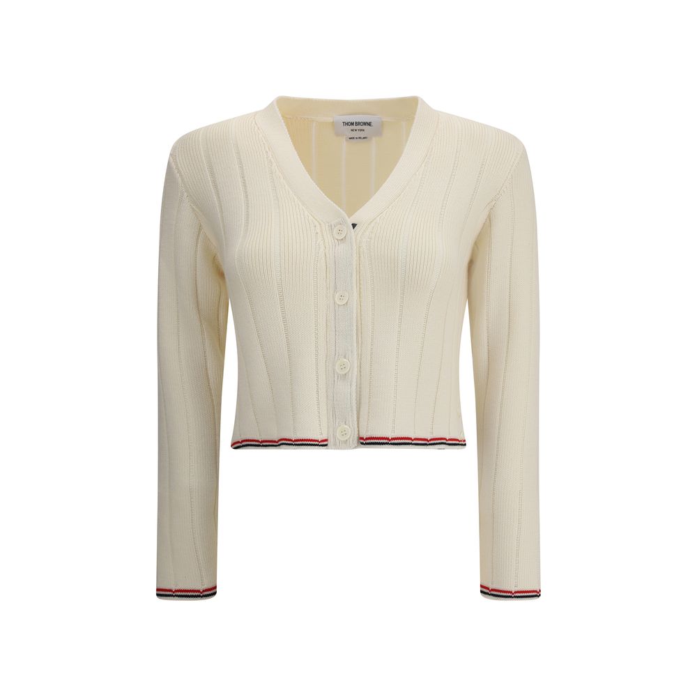 Cardigan Thom Browne V Neck bleu