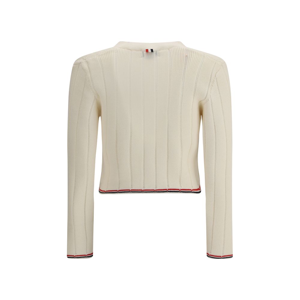 Cardigan Thom Browne V Neck bleu
