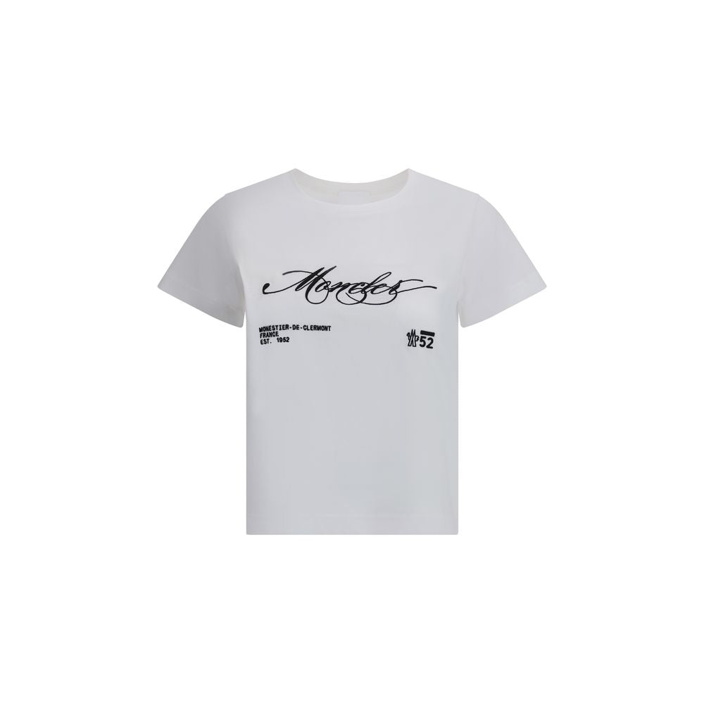 T-shirt Moncler Logo cropped blanc