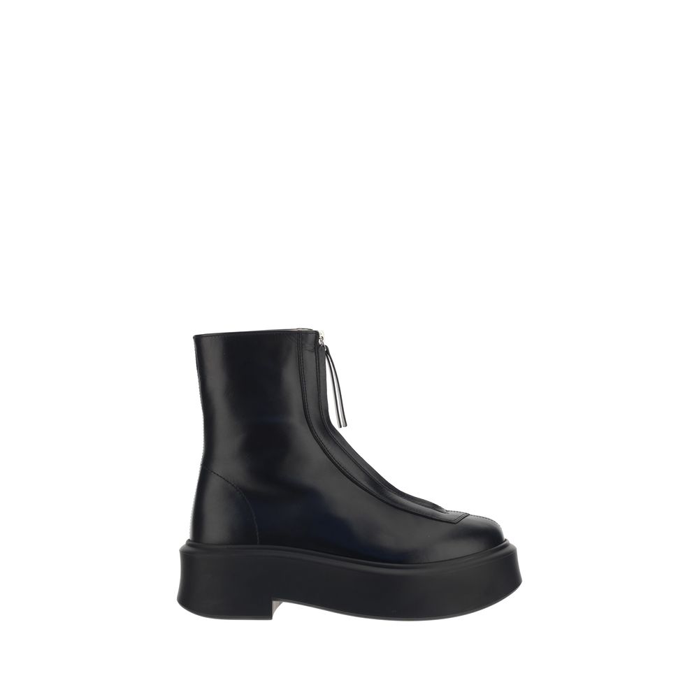 Bottines The Row en cuir noir