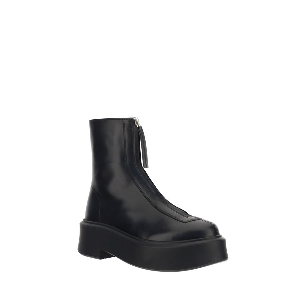 Bottines The Row en cuir noir