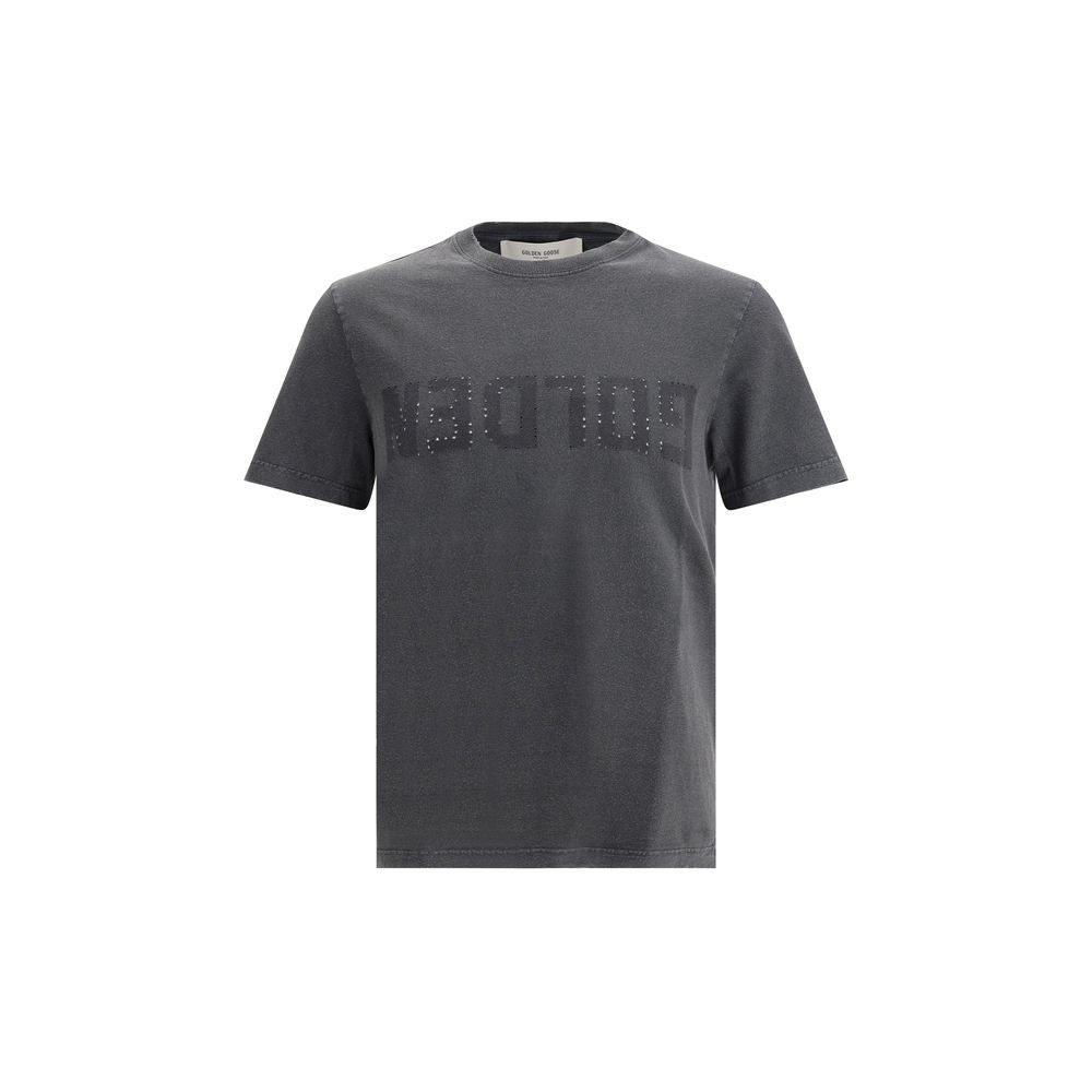 T-shirt Golden Goose logo gris