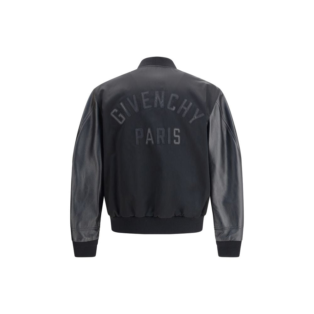 Veste bomber Givenchy en cuir noire