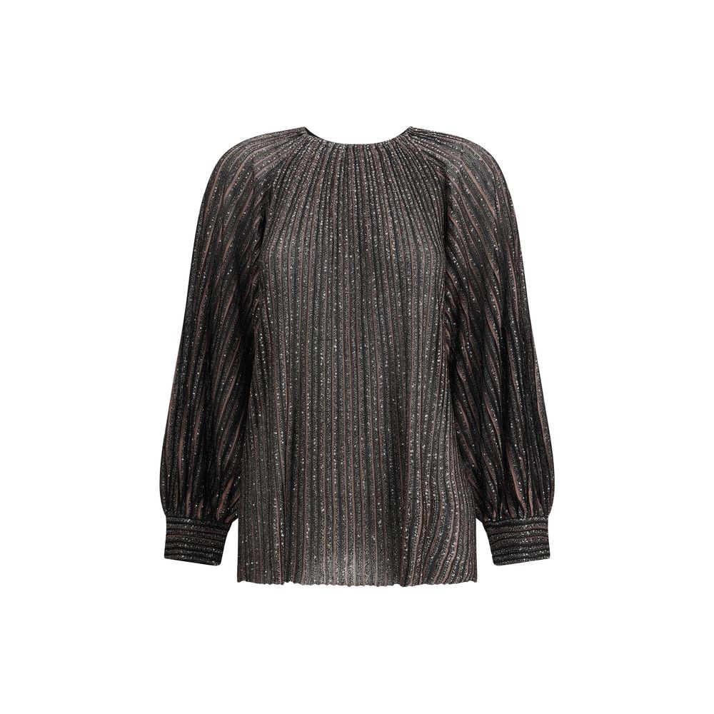 Blouse Missoni à sequins rayée multicolore