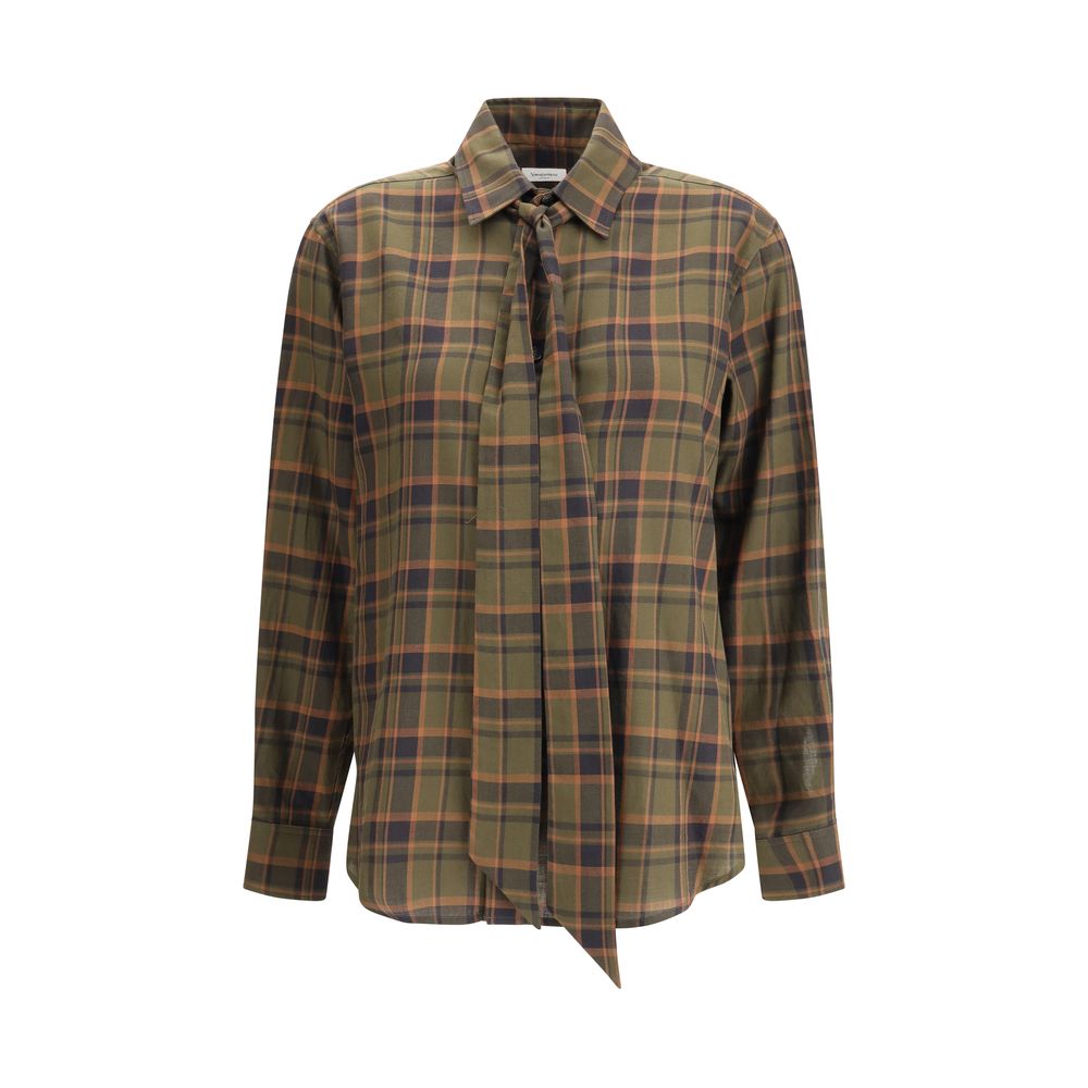 Chemise Saint Laurent Cassandre à carreaux multicolore
