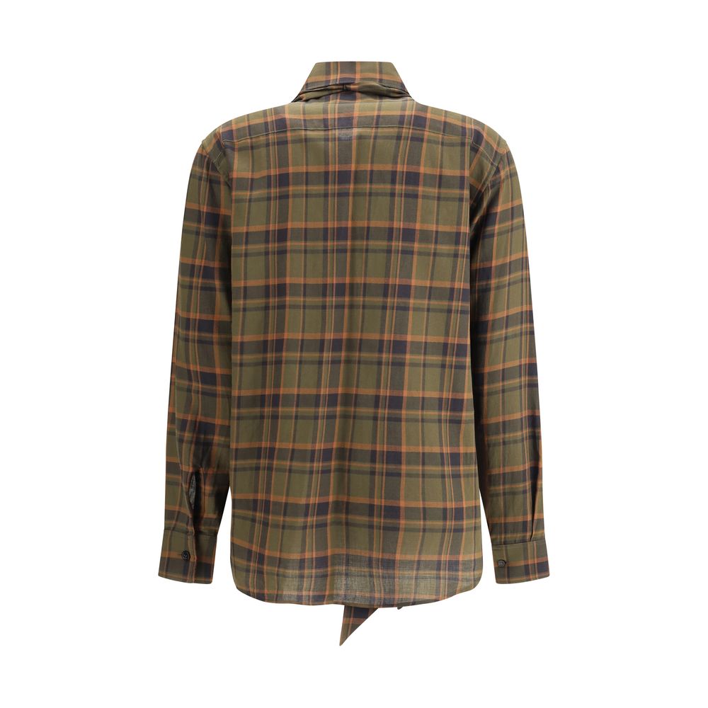 Chemise Saint Laurent Cassandre à carreaux multicolore