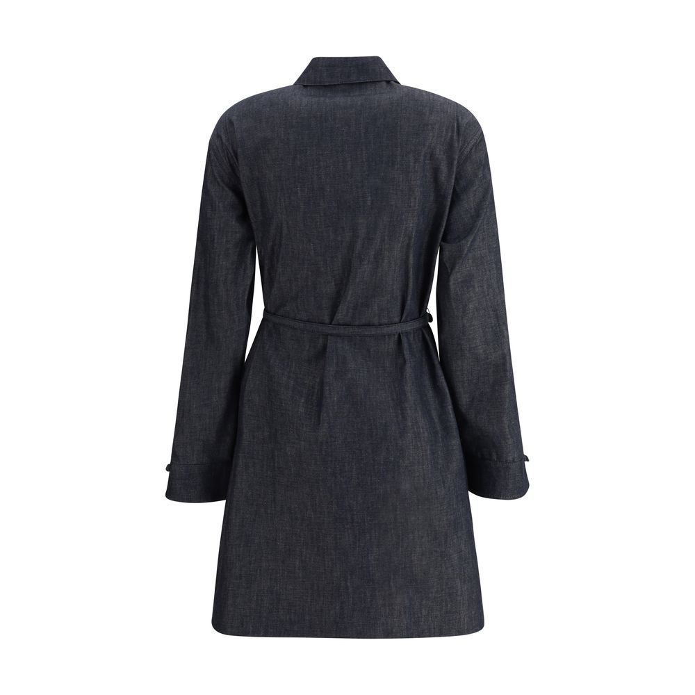 Robe Fendi chambray bleue