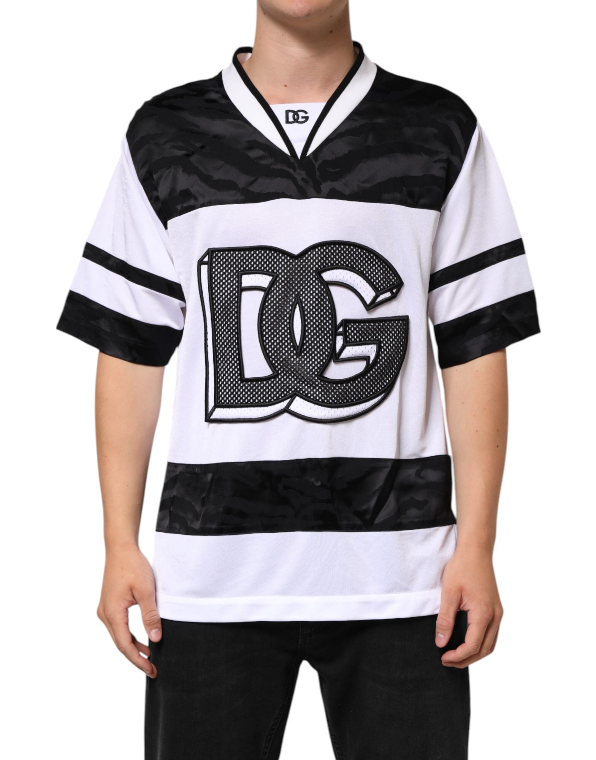T-shirt Dolce & Gabbana DG blanc noir