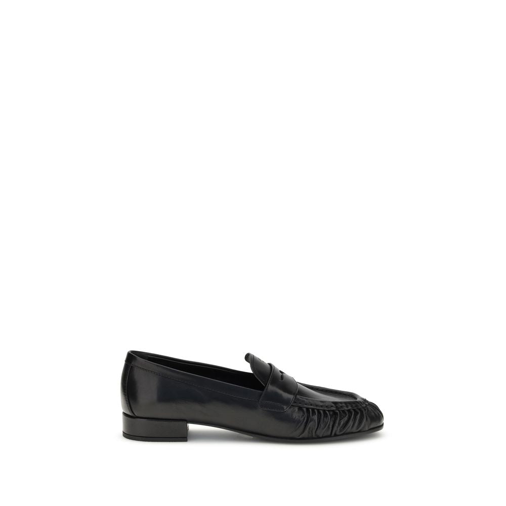 Loafers Prada en cuir gris