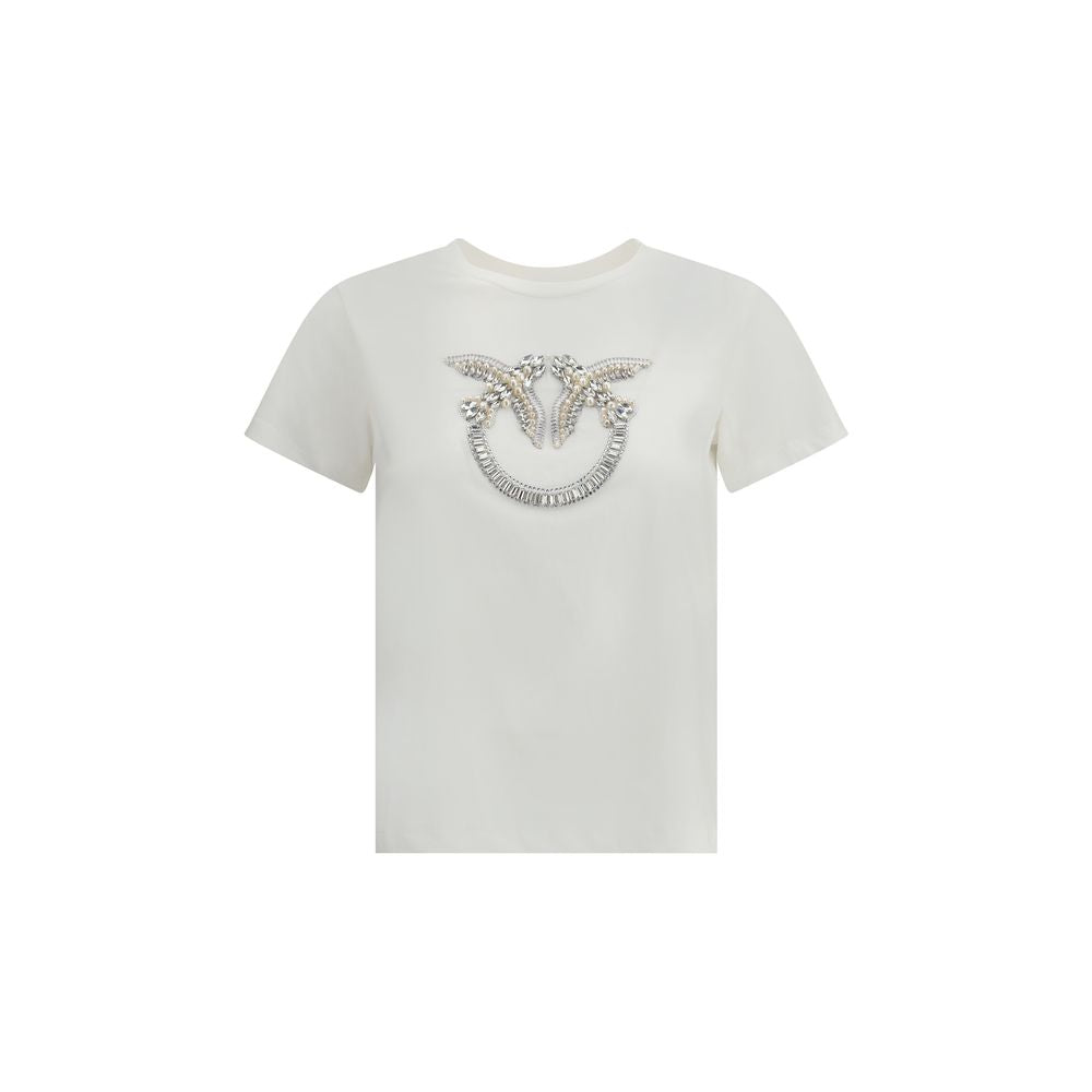 T-shirt Pinko avec logo rose