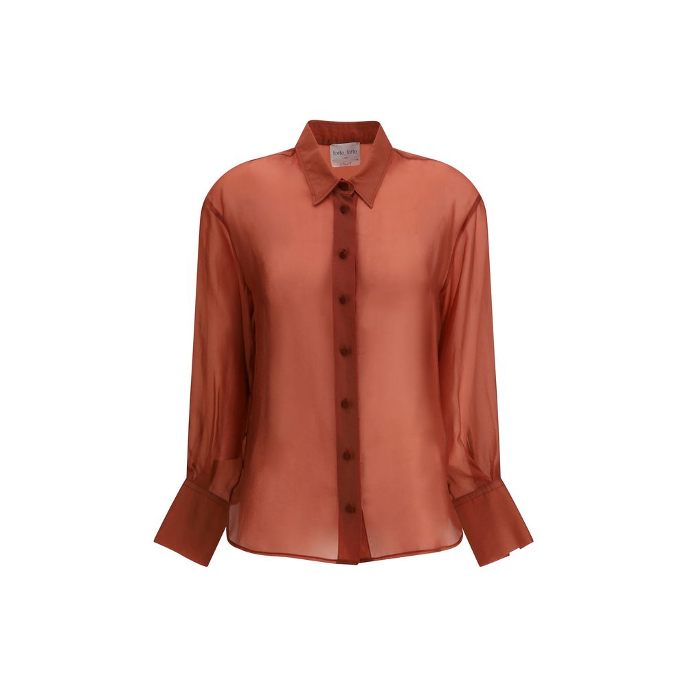 Chemise forte_forte en organza transparente