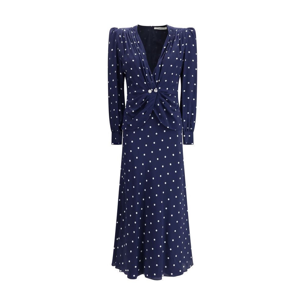 Robe Alessandra Rich à pois noire