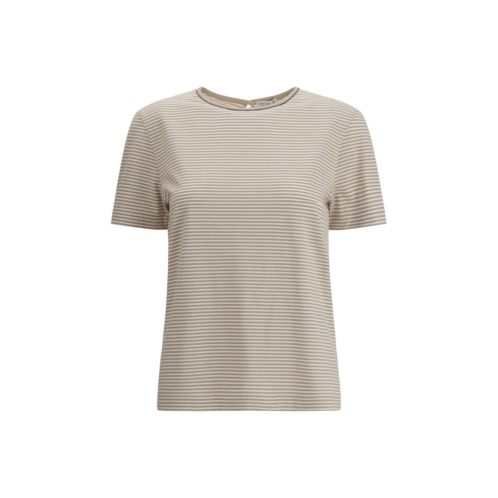 T-Shirt Brunello Cucinelli rayé multicolore