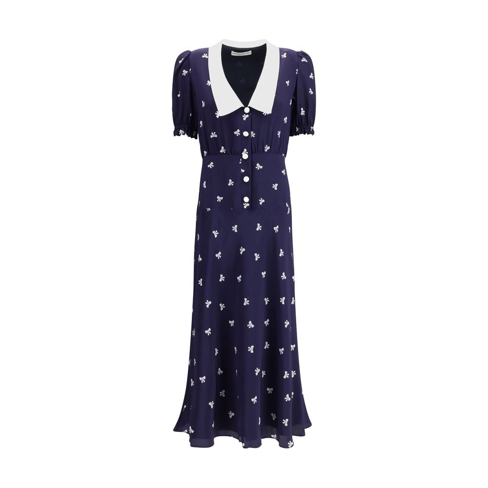 Robe Alessandra Rich à motifs nœuds multicolore