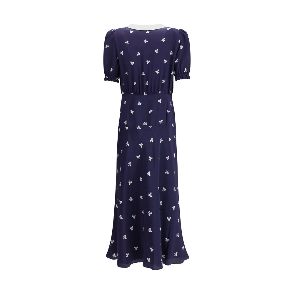 Robe Alessandra Rich à motifs nœuds multicolore
