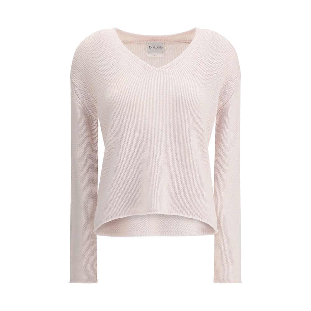 Pull forte_forte V-neck gris