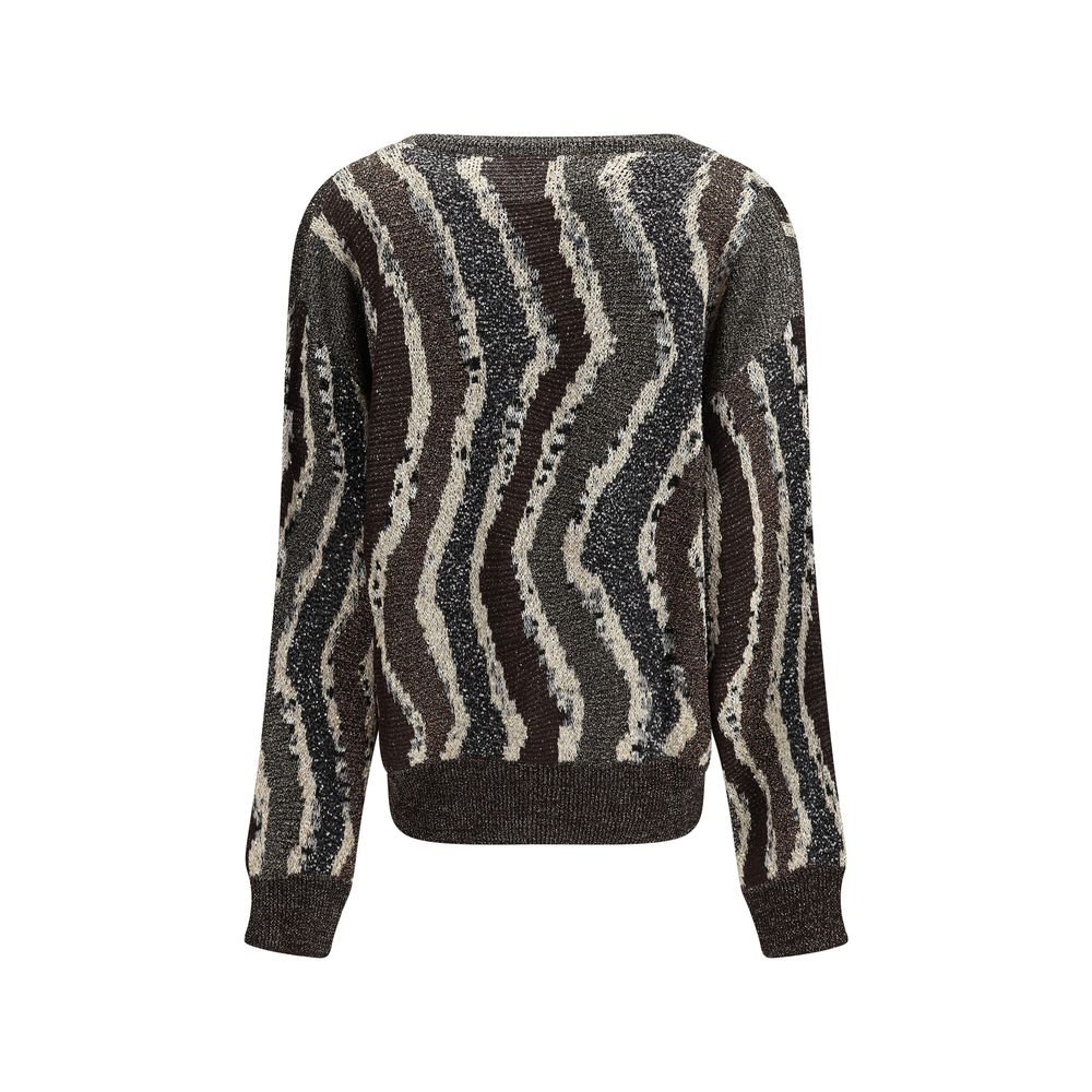 Cardigan Missoni motif vagues multicolore