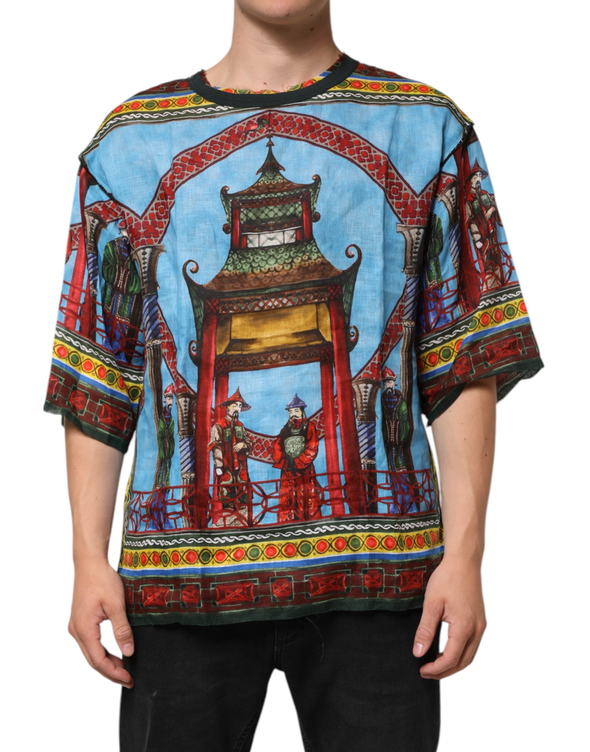 T-shirt Dolce & Gabbana temple multicolore