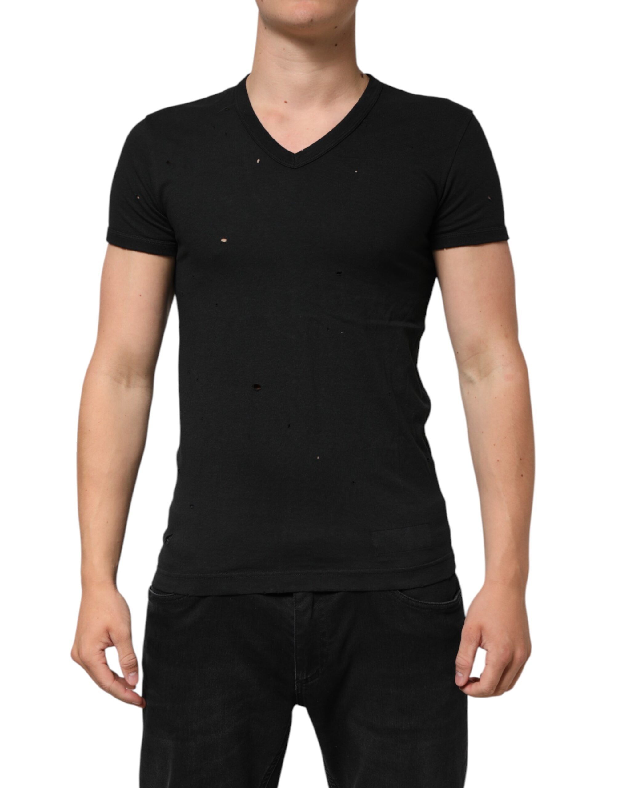 T-shirt Dolce & Gabbana Tattered noir