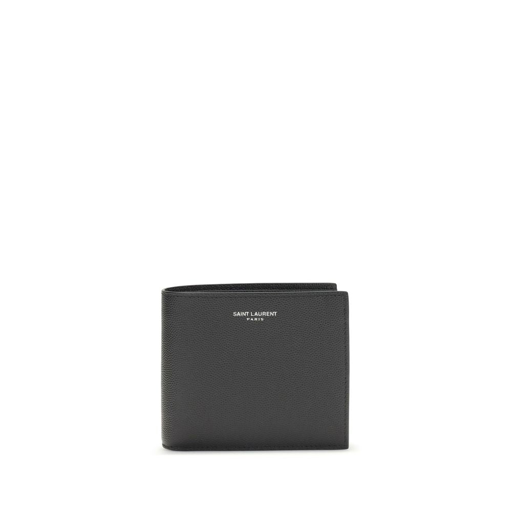 Portefeuille Saint Laurent en cuir noir