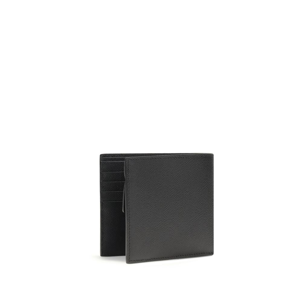 Portefeuille Saint Laurent en cuir noir