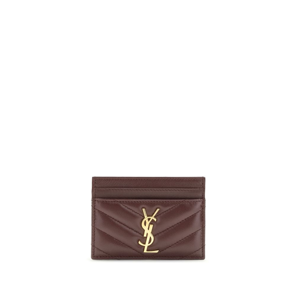 Porte-cartes Saint Laurent Lambskin noir