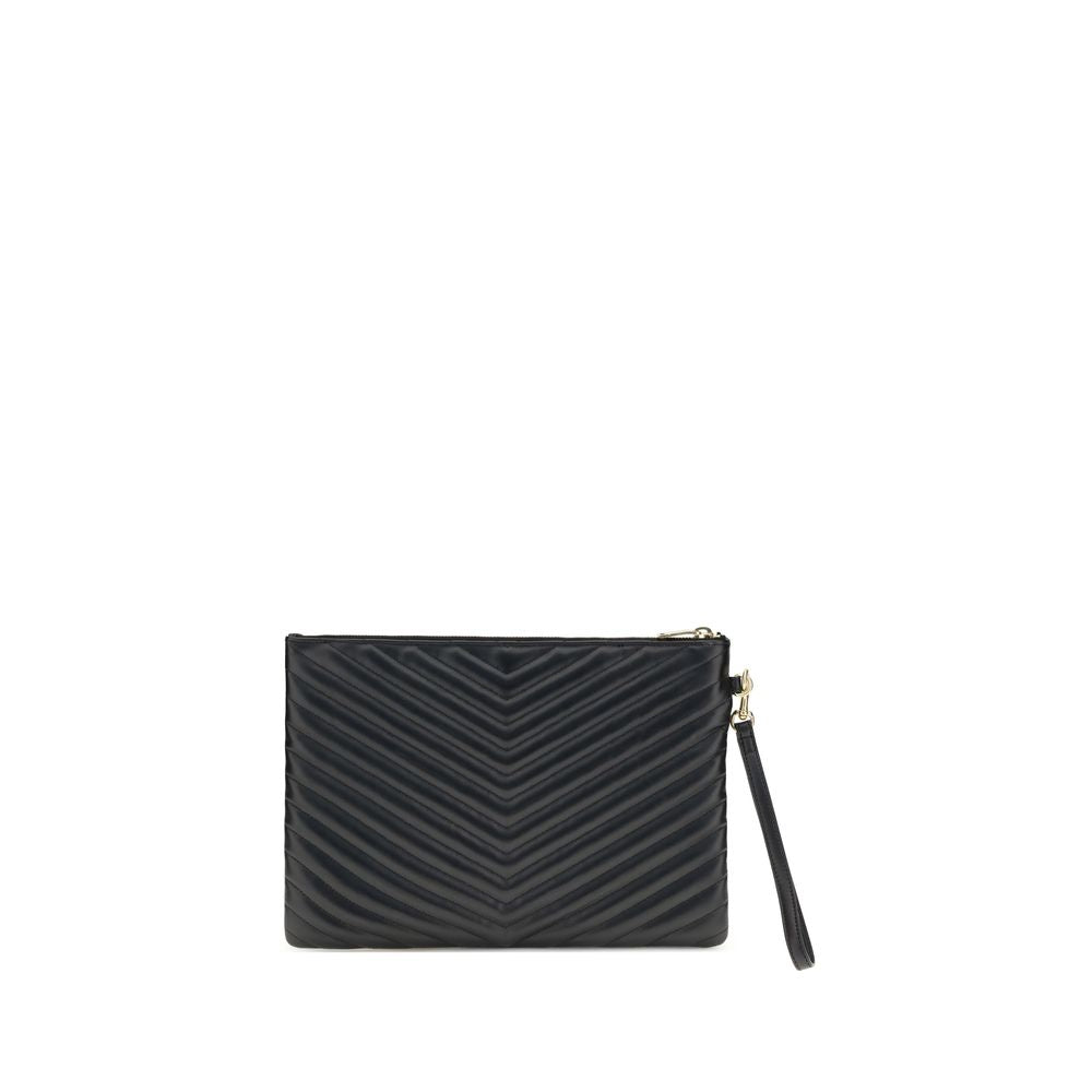 Pochette Saint Laurent matelassé bleue