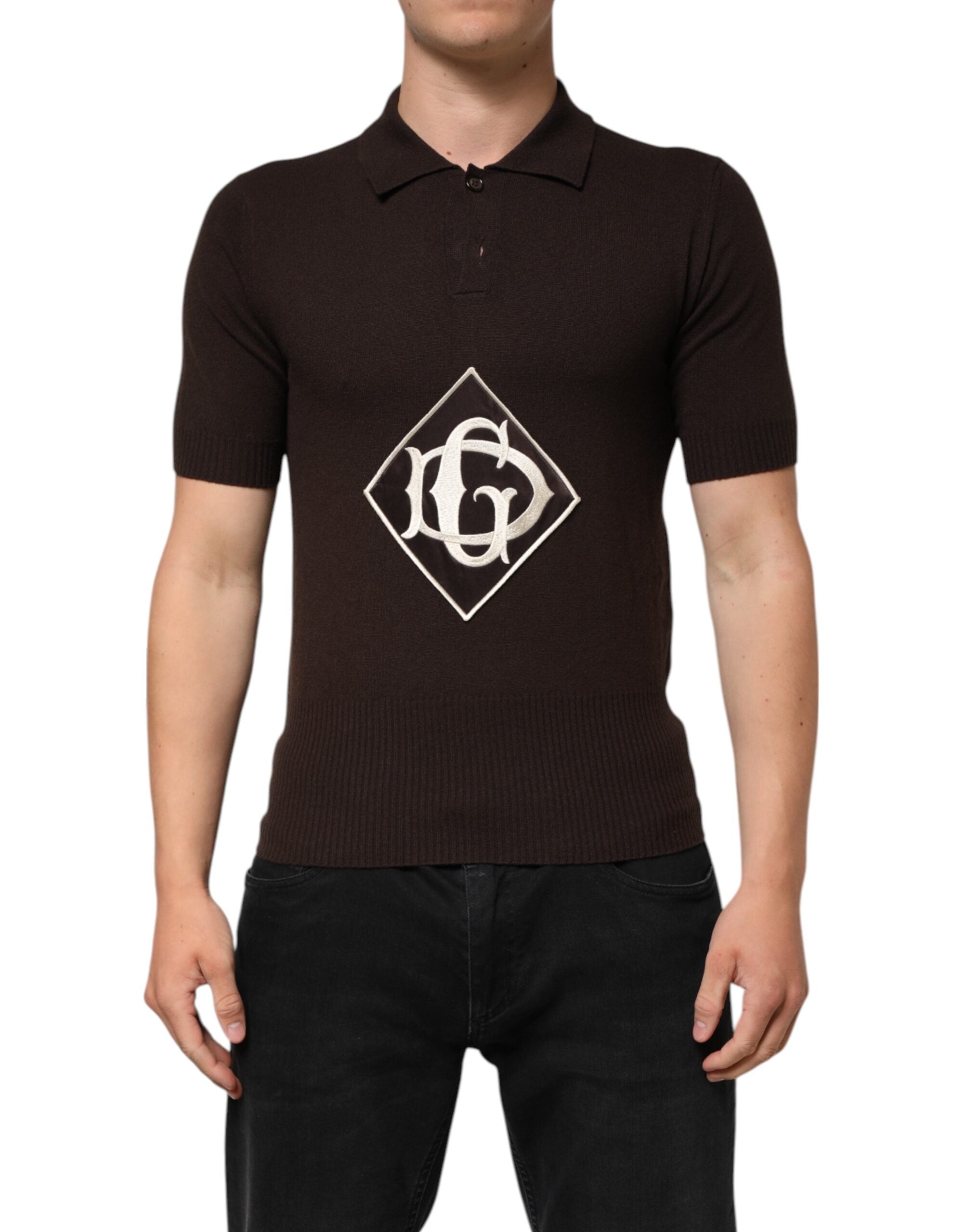 Polo Dolce & Gabbana Henley marron