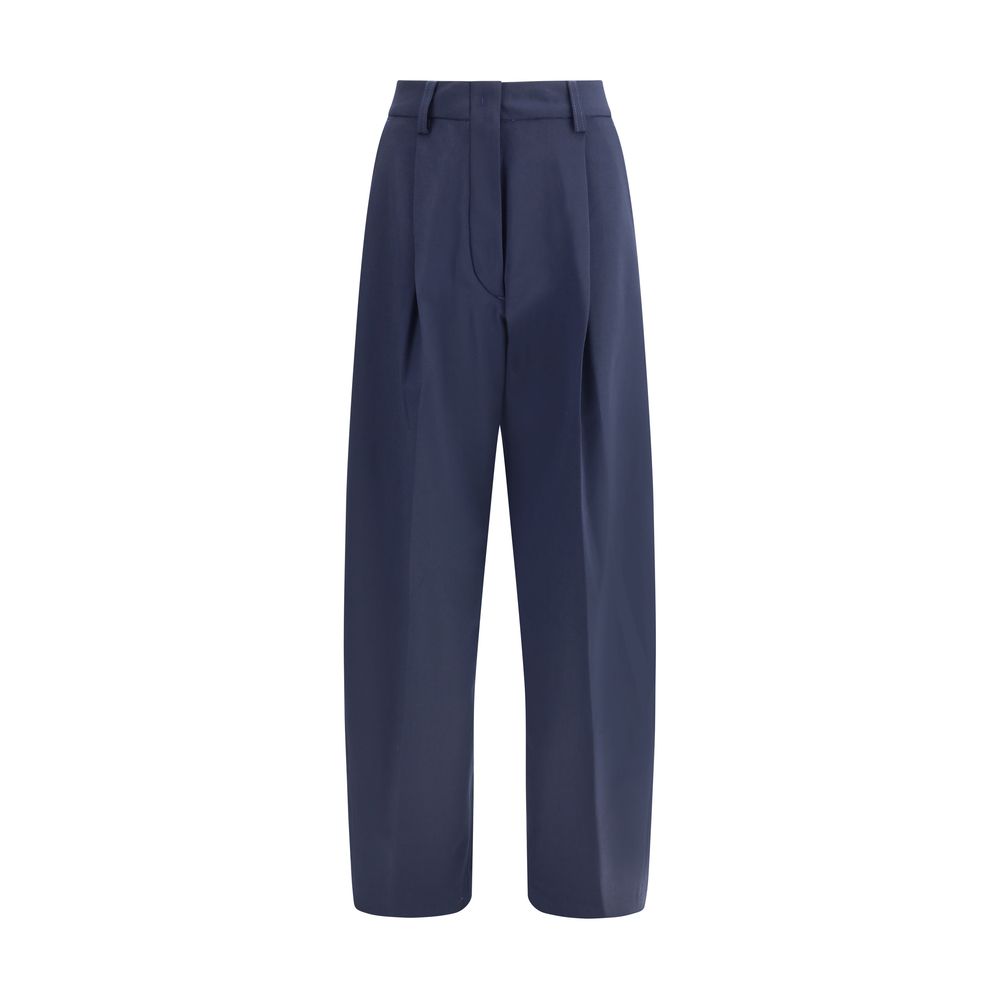 Pantalon The Latest wide leg bleu