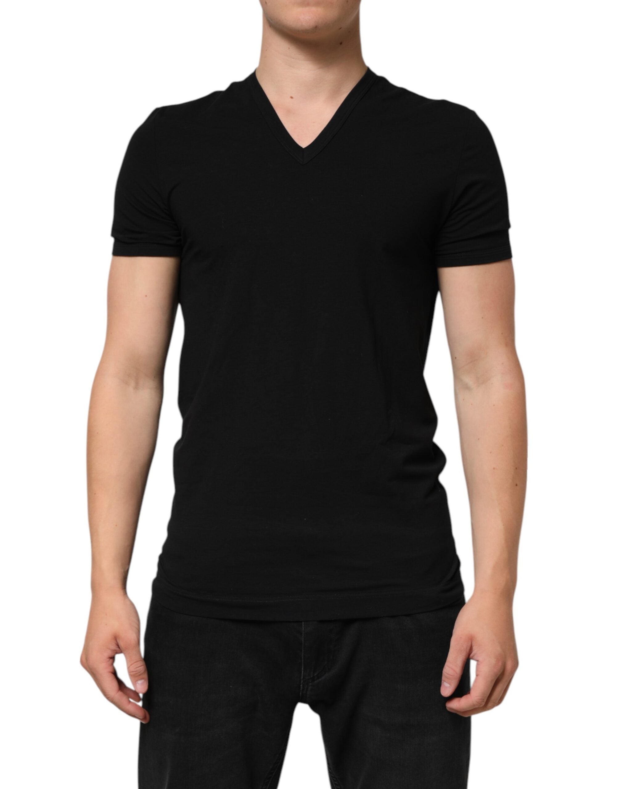 T-shirt Dolce & Gabbana V-neck noir