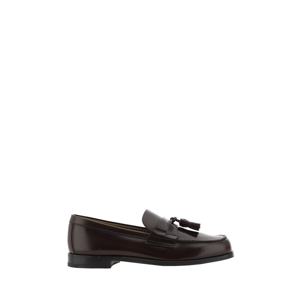 Loafers Prada à pampilles noires